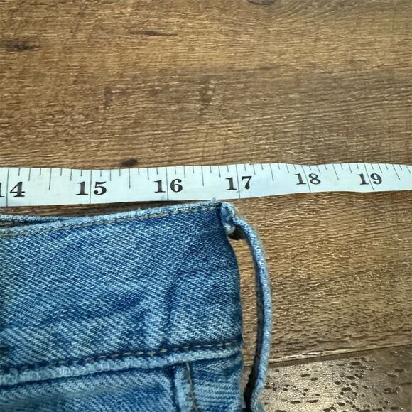 Everlane High Rise Summer Slouch Jeans 29 Button Fly Light Wash Cropped - Picture 8 of 10